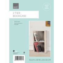 2 Tier Bookcase - White Oak