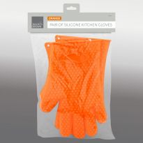 Silicone Kitchen Gloves - Orange 