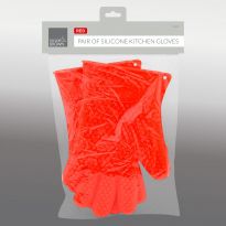 Red - Pair of Silicone Kitchen Gloves
