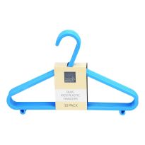 10 Pack Kids Plastic Hangers - Blue