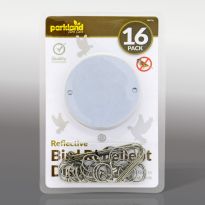 16Pk Mirror Stainless Steel Bird Repellent Disks