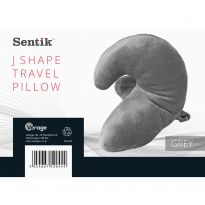 J Shape Travel Pillow - Grey