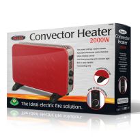 2000W Freestanding Convector Heater - Red