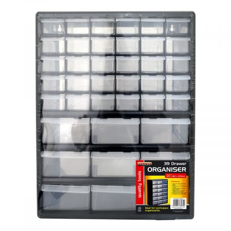 Black 39 Drawer Multi Tools Storage Organizer
