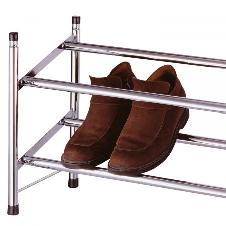 Two Tier Stackable and Extendable Shoe Rack Storage Organiser 